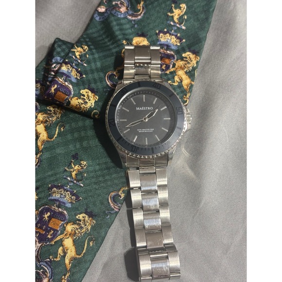 Maison Maestro Other - Maison Maestro Dive Master One Mens Watch Silver Stainless Steel Black Dial